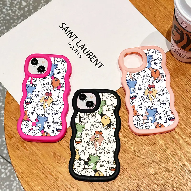 Casing Hp Untuk Realme 5 5i 5s 6i Case pola Hewan lucu Cesing Kasing baru Casing HP lensa kamera Kesing silikon Gelombang Softcase 8