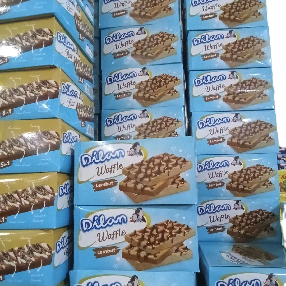 1 Bok Dilan Wafle Cemilan Choco Jajanan Chocolate Cookies Snack Biskuit Wafer Makanan Kentang Coklat - Kacang, Kering, Toples Cokelat Camilan Manis Food