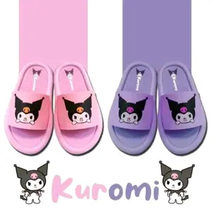 Sandal Slop Anak-anak Perempuan Motif Kuromi Lucu. Fashion