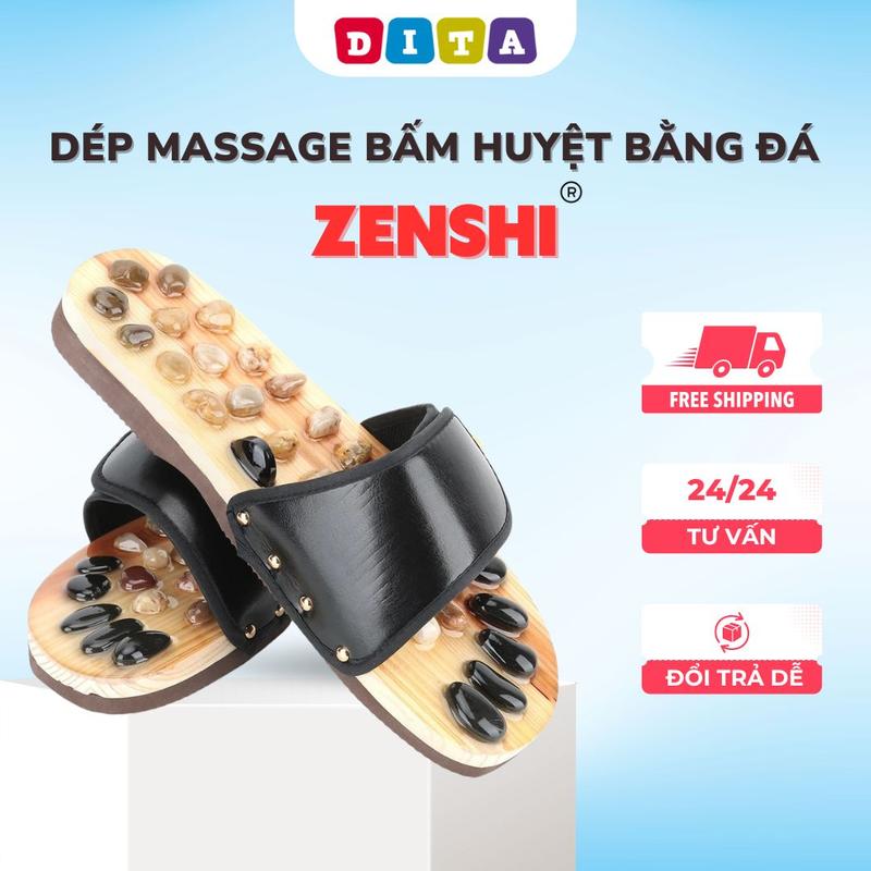  DÉP ĐÁ Massage ZENSHI Bấm Huyệt Bằng Đá Tự Nhiên Lưu Thông Máu Huyết 