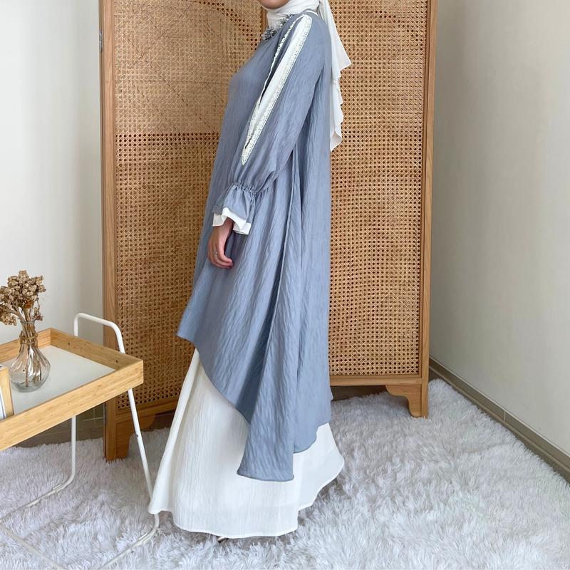 Eclemix Tunic Reya | Atasan Wanita Tunic Mewah Resleting Depan | Baju Pesta Kondangan 5