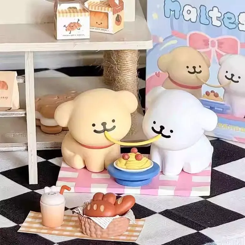 Maltese blind box happy snuggling blindbox maltese happy series blindbox ohsome x maltese figure ohsome blindbox ohsome surrounding cute doll doll desktop ornaments birthday gift 5
