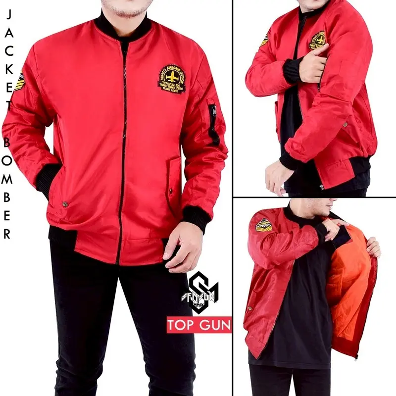 Jaket Bomber Ekslusif Oria Path Taslan Waterproof Casual Formal Keren 6