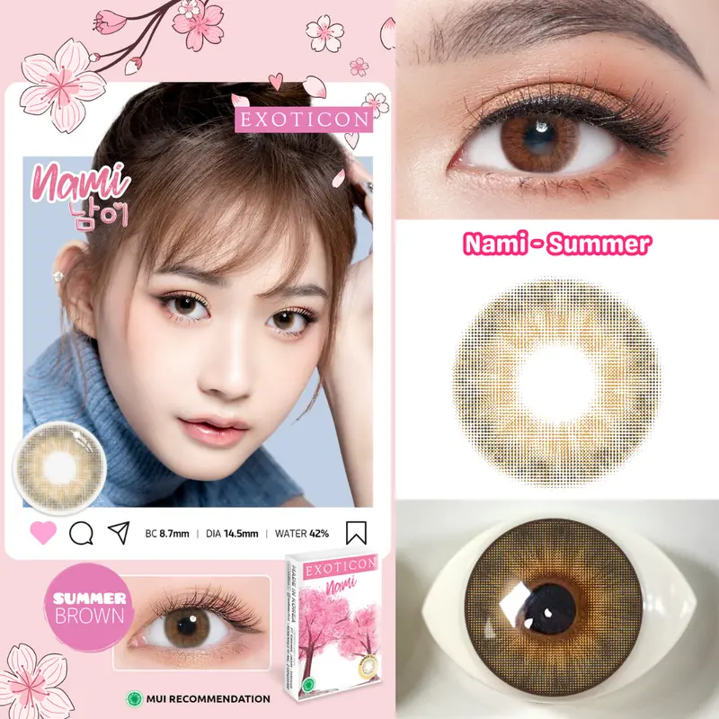 Exoticon Softlens - Nami - Summer Eye Soflens Lensa Brown 1