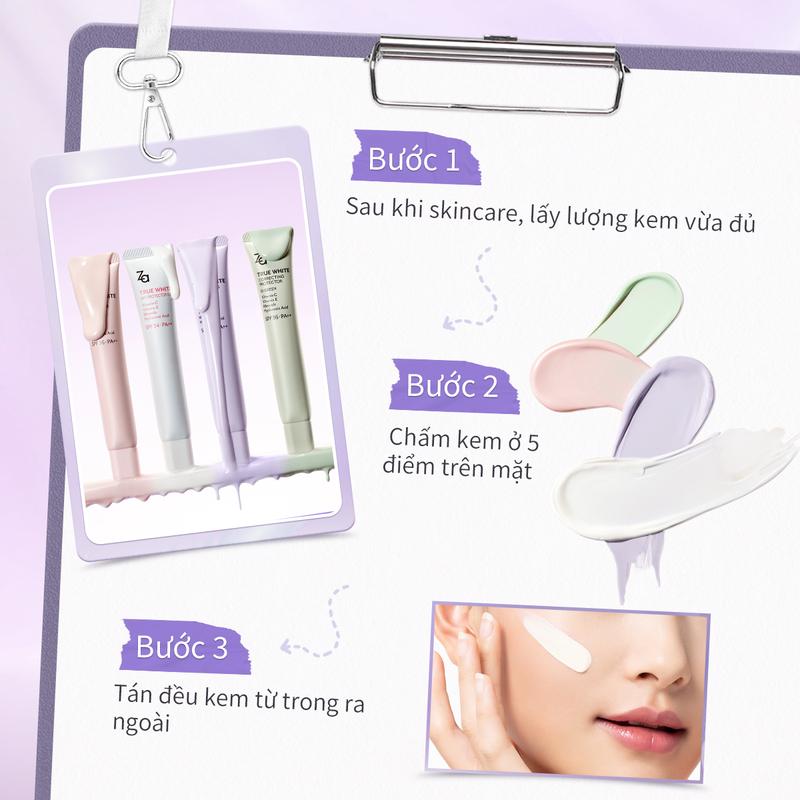 【Click To Order!!】kem lót za SPF36 PA++ Kem dưỡng ẩm lâu trôi cả ngày UV kem lót tím Makeup Primer Cosmetic Nữ Mỹ Phẩm Trang Điểm 4