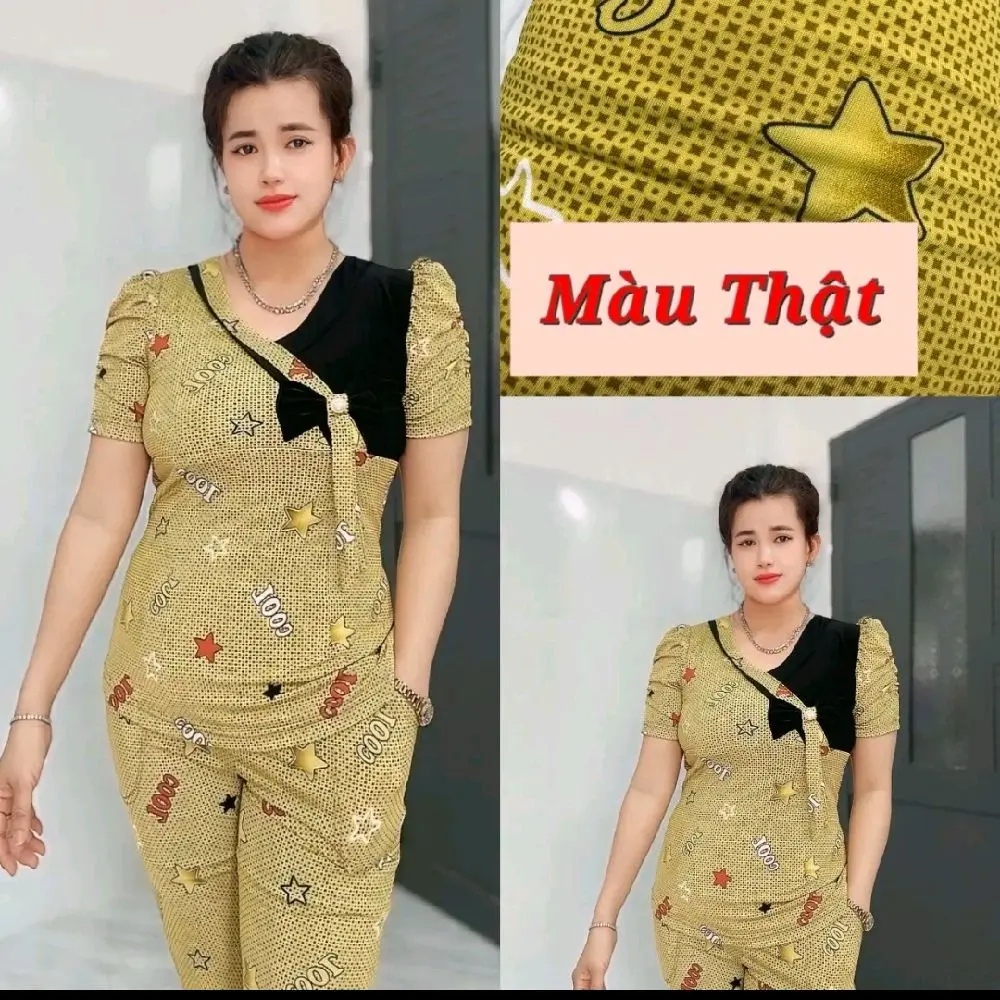 Đồ bộ nữ mặc nhà quần dài ống ôm thun aty size 48-78kg_Tâm Đan Top