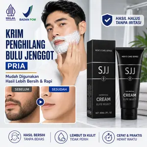 Krim Perontok Bulu Pria Untuk Jenggot & Kumis Tebal | Hair Removal Cream Tanpa Rasa Sakit, Cepat Bersih Dalam 5 Menit, Aman Untuk Kulit Sensitif, Menghaluskan Kulit Wajah, Tidak Iritasi, Cocok Untuk Pria Dewasa, Hasil Bersih & Rapi