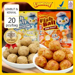 [HALAL] LIANGGUI FOOD Fish Ball Tersertifikasi BPOM. Camilan bola ikan dengan rasa khas, dua pilihan rasa (BBQ/BLACKPEPPER) memuaskan selera Anda!Sangat cocok untuk cemilan sehari-hari atau sebagai camilan tambahan untuk anak-anak
