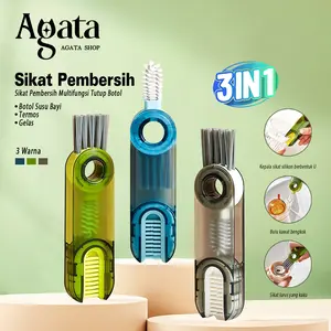 Sikat Pembersih Tutup Botol 3in1 Multifungsi Gap Brush Sikat Botol Susu Bayi/Termos/Gelas