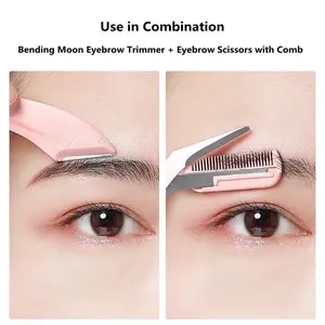 ￼Gunting Alis + Pencukur Alis 2in1 Beituo Manual Eyebrow Trimmer