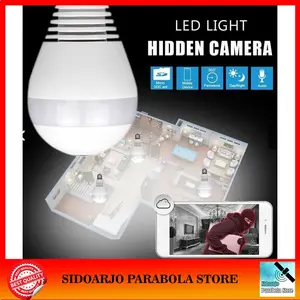 CCTV IP Camera Lampu Bohlam Ipcam Bulb Panorama 360 VR HD Bisa Suara