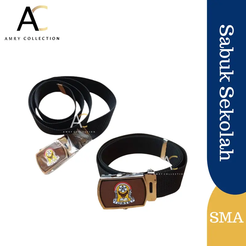 Sabuk Gesper Ikat Pinggang Anak Sekolah SMA SMK Perlengkapan Sekolah Amrycollection 0