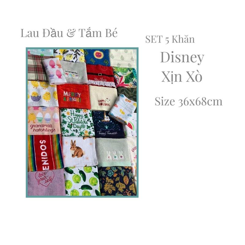  Combo 5 Khăn Tắm lau tóc gội đầu xuất Nhật 40x66 thấm hút tốt an toàn cho da nhạy cảm 