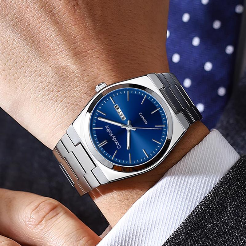  Candy Kathy Đồng Hồ Thạch Anh Nam Thời Trang Mới Chống Thấm Nước Bảo Hành Màu Xanh Dương Và Màu Bạc Sáng Bóng Không Phai Màu 511 Đi Kèm Với Hộp Quà Tặng 