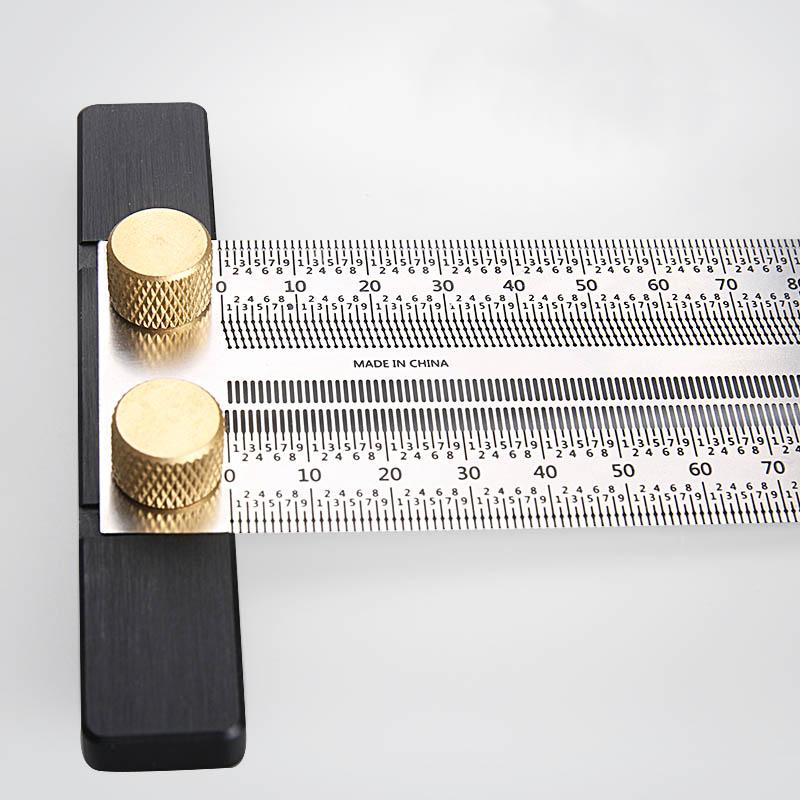 1Pc High Precision Scale Ruler 200/300Mm Stainless Woodworking Scribing ...
