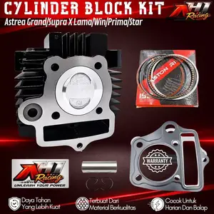 Boring Blok Seher Bore Up AH1 Racing Grand Supra X Astrea Win Legenda Prima Star 53 55 Mm GN5 - Cylinder Block Iron Casting