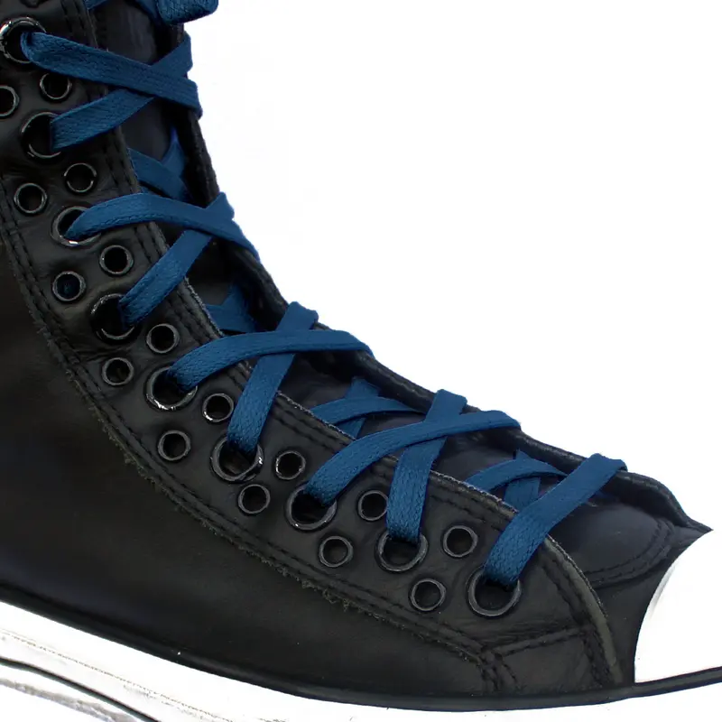 MR Shoelaces FT05 Biru Tua DARK BLUE Tali Sepatu Pipih Gepeng Flat 6-7mm 80cm 90cm 100cm 120cm 130cm 140cm 150cm 180cm 200cm untuk Sepatu Sneakers 3