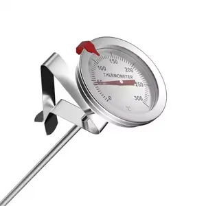Thermometer Minyak Masak Deep Fry 300°C | Termometer Dapur Untuk Air, Susu & Penggorengan Stainless Steel