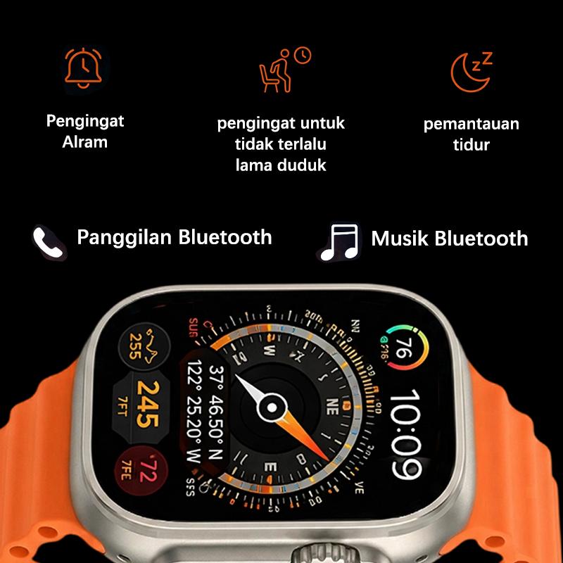 Smartwatch S1 Original Layar IPS 201 inch Layar Sentuh Tahan Air IP68 Panggilan Bluetooth Pemantauan Kesehatan Jam Tangan Pintar