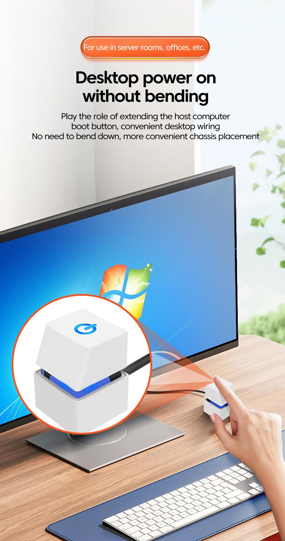 Kabel Suis Kuasa Komputer PC, Panjang 1.8M, untuk Casis Desktop, Butang ...