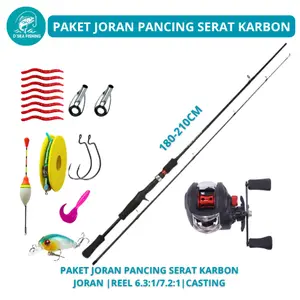 [D’Sea Fishing] Combo Set Pancing Casting Beli 1 Dapat  Banyak Bonus| Joran Serat Carbon+Reel+Umpan Lengkap Murah|YPT4