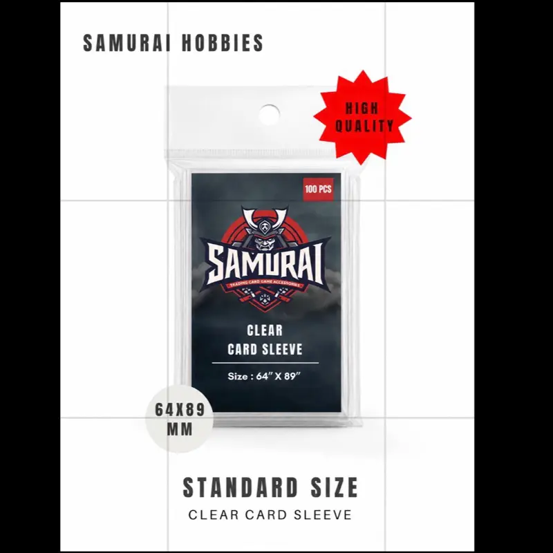 Samurai Clear TCG Card Sleeve Samurai |64x89 MM | TCG Pokemon One Piece