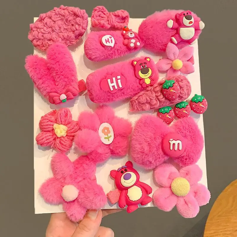 Jepit Rambut Lotso - Jepit Rambut Bulu Korea - Jepit Rambut Anak/Remaja Aksesoris Rambut Murah 1