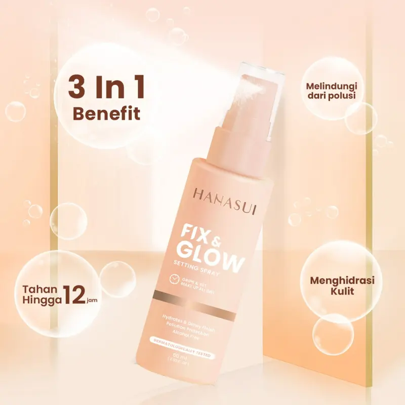 Hanasui Fix and Glow Setting Spray 60ml 4