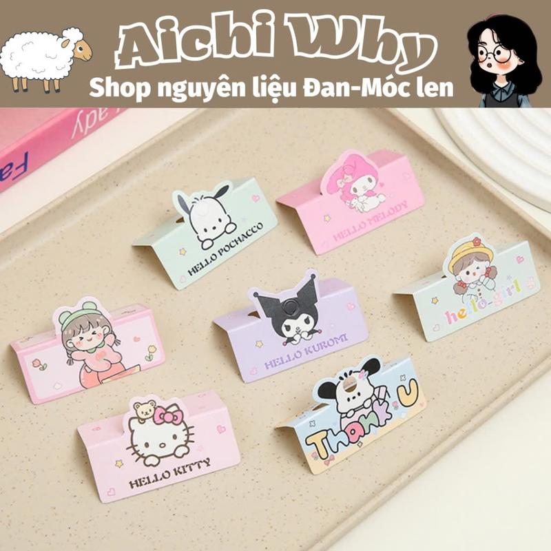  Set  10 tag  Tag giấy bìa kẹp miệng túi tag hình sanrio không kèm túi 