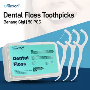 MutiaraMall Jakarta - TaffOmicron Dental Floss Benang Gigi Pembersih Plak 50 PCS - LMT-558