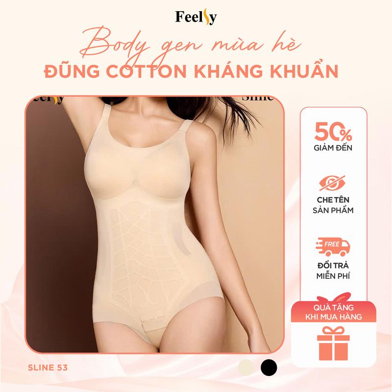  SLINE 53 - Quần Áo Lót Gen Nịt Bụng Định Hình FEELSY Có Đệm Nâng Thoáng Mát Kháng Khuẩn Giúp Thon Gọn  Mặc Trong Đầm Ôm Áo Dài Tết 