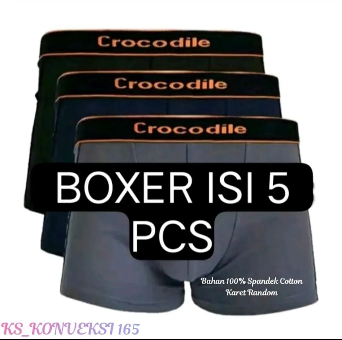 CELANA DALAM PRIA BOXER ISI 5 MODEL TERBARU Katun Dewasa Nyaman Karet Motif Sport Cowok Pendek Remaja Kotak