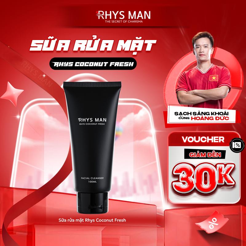 Gel rửa mặt dành cho nam giới RHYS MAN dung tích 100ml - Cosmetic & Làm Đẹp Da - Tẩy Trang