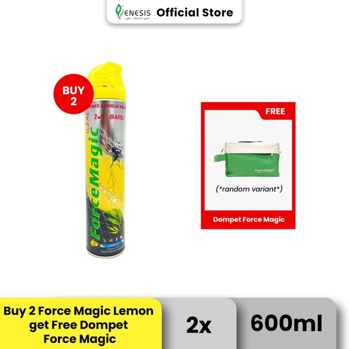 Gambar Force Magic Lemon Pop Art 600 ml ( Paket isi 2) Free Dompet Force Magic dari Enesis Group Kota Administrasi Jakarta Timur Tokopedia