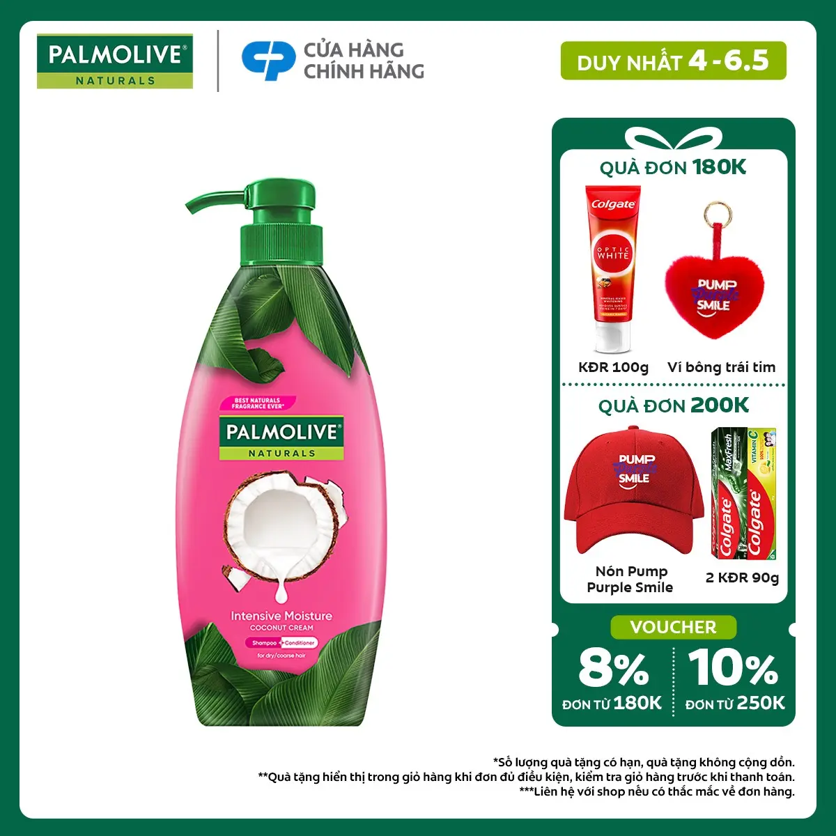 [DUY NHẤT 4-6.5]Dầu gội Palmolive kèm xả 2-trong-1 chiết xuất thiên nhiên 600ML Chăm sóc tóc và Dưỡng tóc bồng bềnh phù hợp cho Nữ và nam