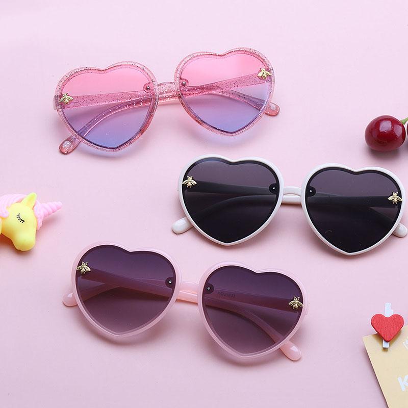 Product Introduction of 2-12Y Heart Frame Kids Sunglasses Children Retro Cute Cartoon Bee GlassesGirls Boys Fashion Eyeglasses 1