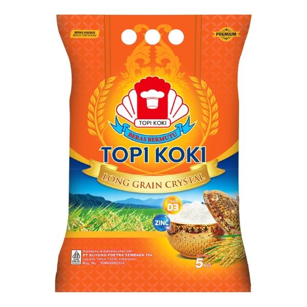 Gambar BERAS TOPI KOKI LONG GRAIN CRYSTAL 5 KG - Hypermart dari Hypermart Depok Kota Depok Tokopedia