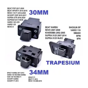 Saklar Tombol Sen Sein Hazard motor Honda tersedia ukuran 30mm 34mm dan Trapesium Universal motor honda beat new beat old scoopy revo