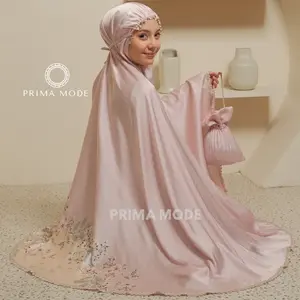 Mukena Dewasa Armanie Silk Motif Lasercut 2in1 Vanelsilk Maraya Series