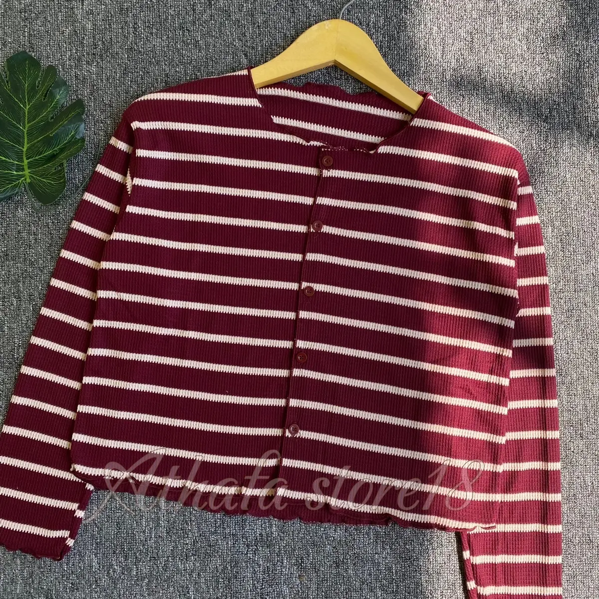 Cardigan salur /Cardigan stripe atasan wanita Model terbaru Setrip Santai Casual Baju Panjang
