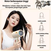 Gambar AE Hair Dryer 800W Low Watt Portable 3 Tingkat Suhu Pengering Rambut Hair Protection Quick Drying Bergaransi 3 Tahun alat  cukur  rotary - Kuning dari AE Indonisa Kab. Tangerang 5 Tokopedia