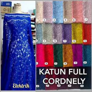 Bakal Kain Kebaya Brokat Semi Prancis Katun Cord Ukuran 2,5m x 1,5m Cocok Untuk Kebaya Panjang & Modifikasi Bahan Busana Wanita Kainbrokat Brokatsemiprancis