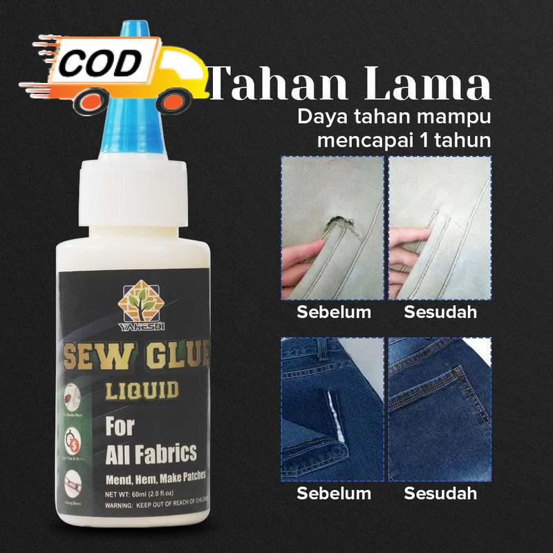Product Introduction of Lem Kain Kulit 60ml Cairan Perekat Transparan Jahit Rapi Pelengket Penyambung Tekstil Sepatu Jok Pakaian 20