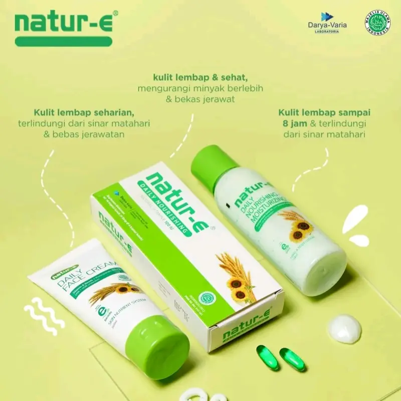 NATUR-E PAKET SKIN START Moisturizer + Soft capsul (untuk kulit berminyak, jerawat & beruntusan) 5