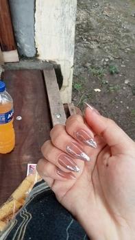 Product Review of Kuku Palsu nail art aesthetic dan lem wisuda tangan pewarna Nails Grooming Manicure Set Pedicure Set Stainless Steel Polish Cat Elegant from S**i 0
