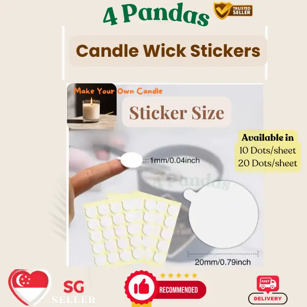 ｛Local Seller Ready Stock} Candle Wick Tab Stickers for DIY Candle Making