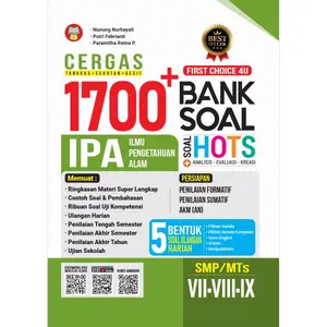 BUKU CERGAS 1700+ BANK SOAL IPA UNTUK SMP/MTs KELAS VII-VIII-IX