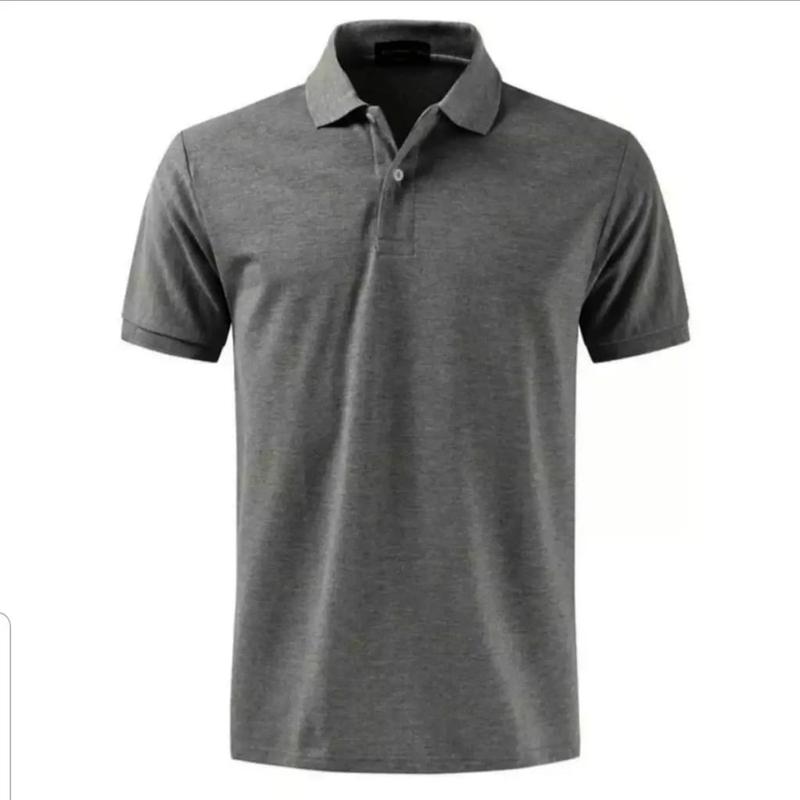 Kaos Kerah Polos / Kaos Kerah Polos Seragam / Kaos Kerah Polo Shirt Unisex Formal / Kaos Kerah Lengan Pendek Abu Abu Casual 0