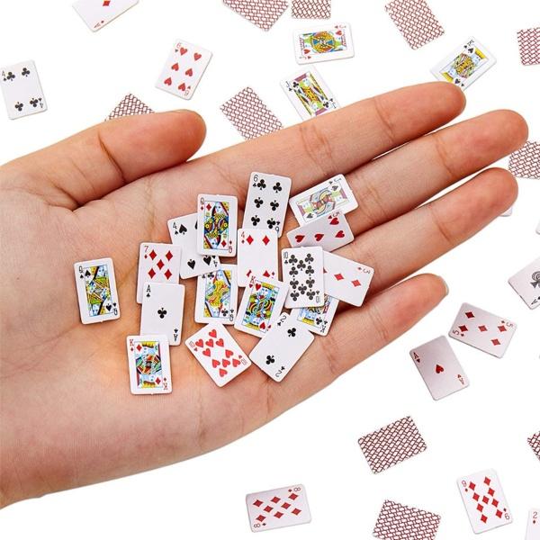  Bộ bài poker mini 1x1,5cm - Bộ combo thẻ bài nhỏ bộ bài poker độc đáo,xúc xắc Việt Nam 