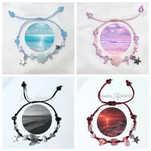 Gelang tali serut fairy manik manik/terbaru/aestetic/bracelets beads/bintang Aksesoris Giok